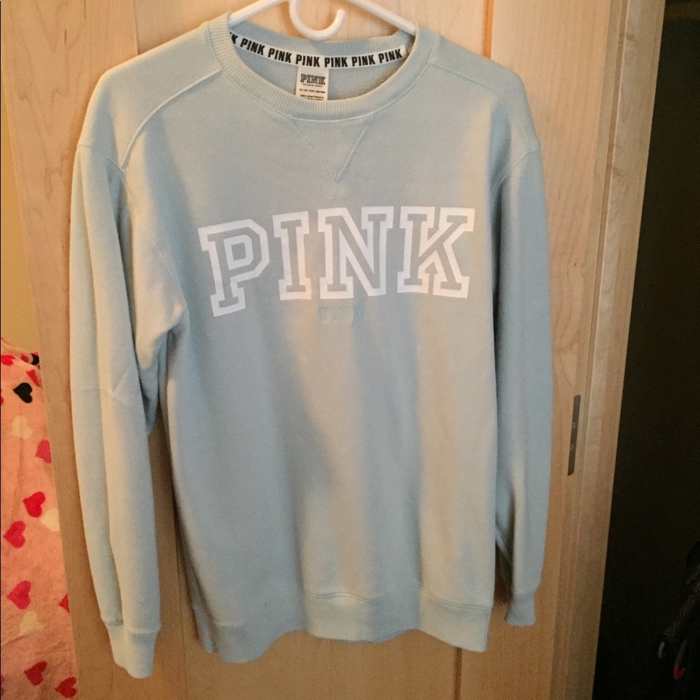 Victoria’s Secret Pink Light Baby Blue Sweatshirt